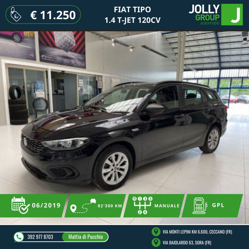 Fiat Tipo Station Wagon Tipo 1.4 T-Jet 120CV GPL SW Easy  del 2019 usata a Sora