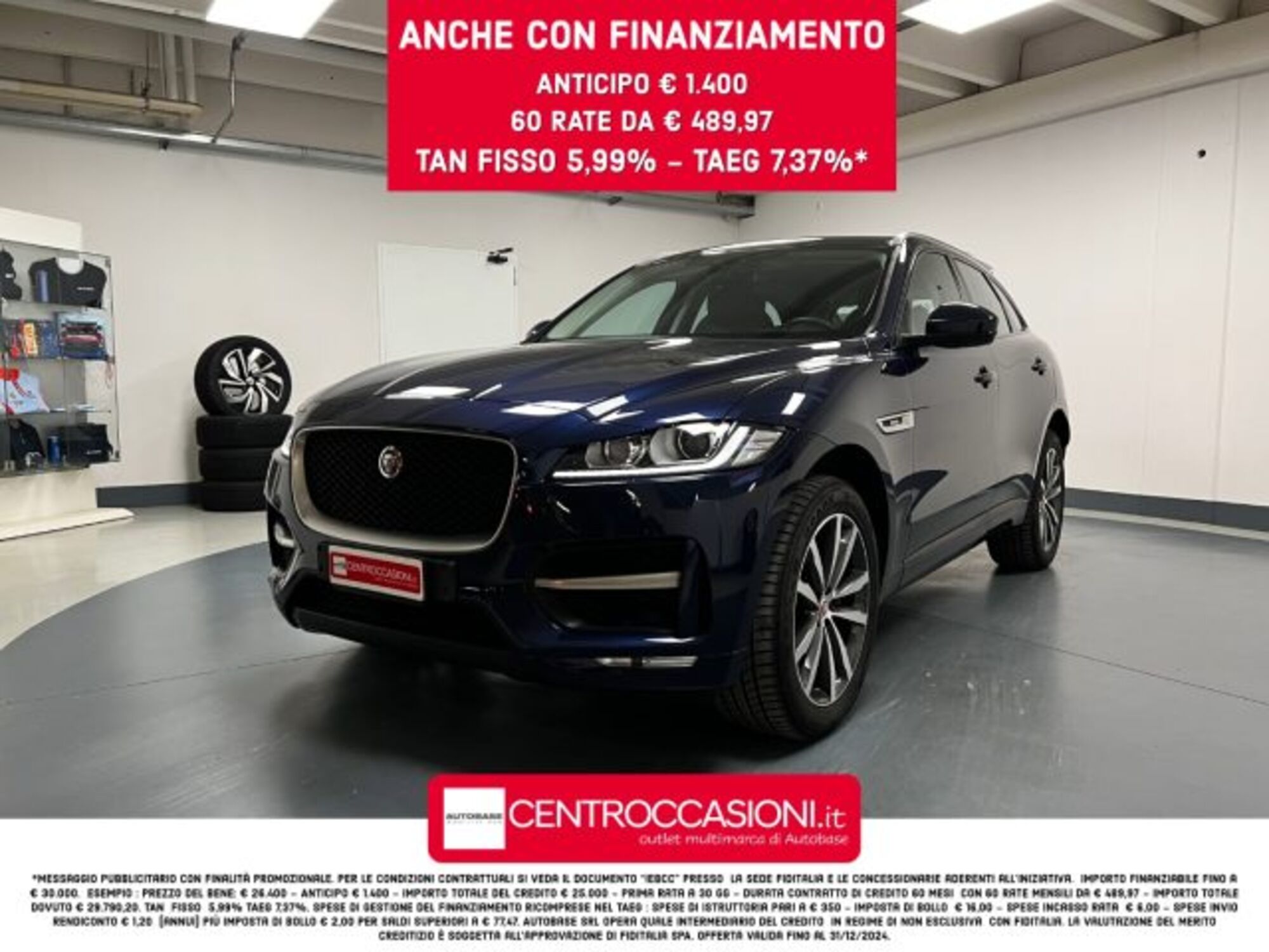 Jaguar F-Pace 3.0 D V6 300 CV AWD aut. R-Sport  del 2017 usata a Brescia