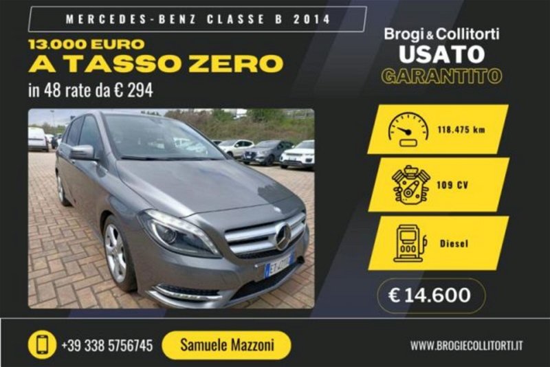 Mercedes-Benz Classe B 200 CDI Premium  del 2014 usata a Empoli