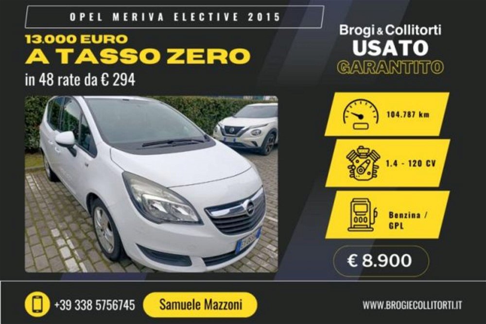Opel Meriva 1.4 16V GPL-TECH Club del 2015 usata a Empoli