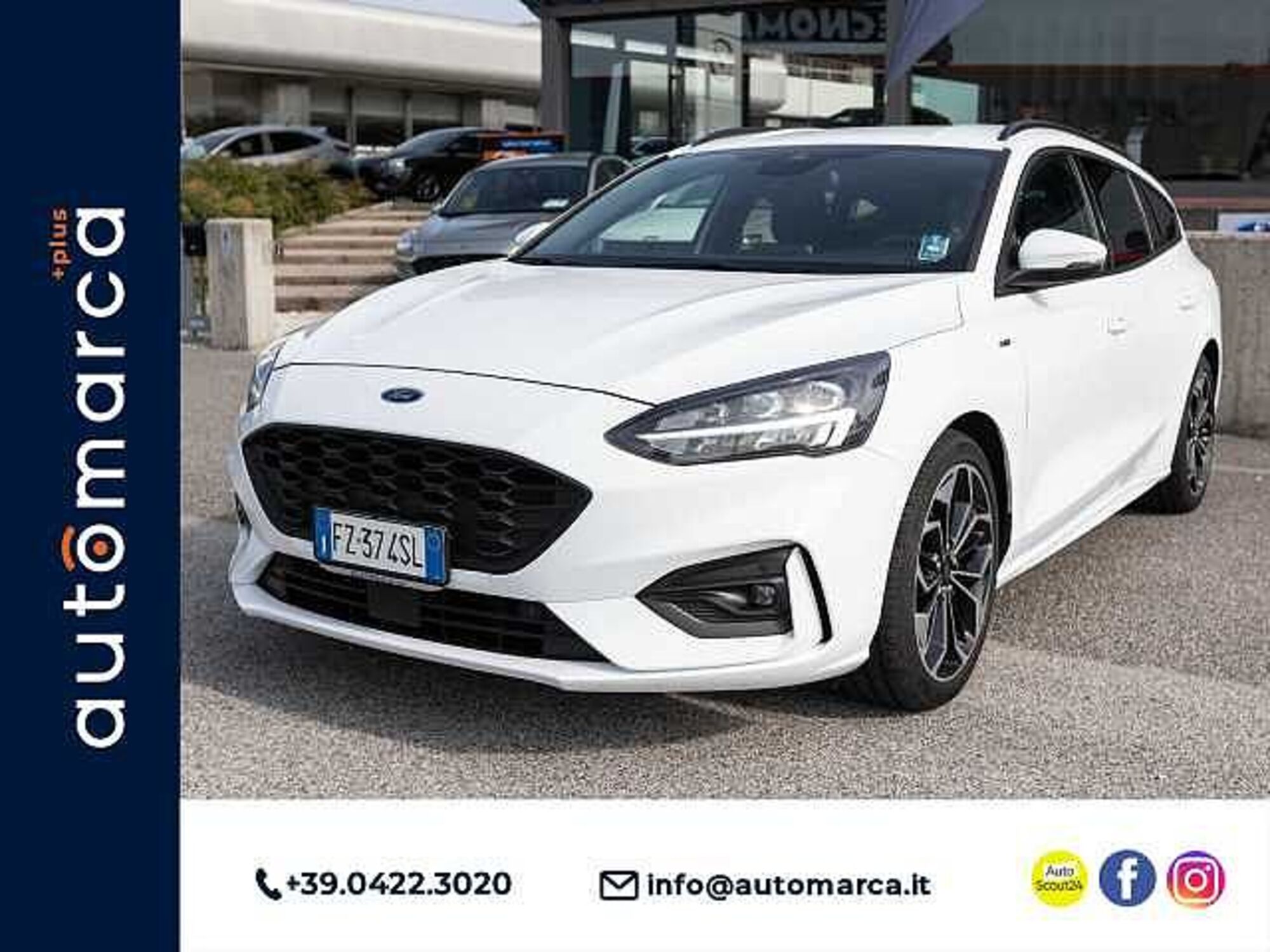 Ford Focus Station Wagon 1.5 EcoBlue 120 CV SW ST-Line  del 2019 usata a Silea