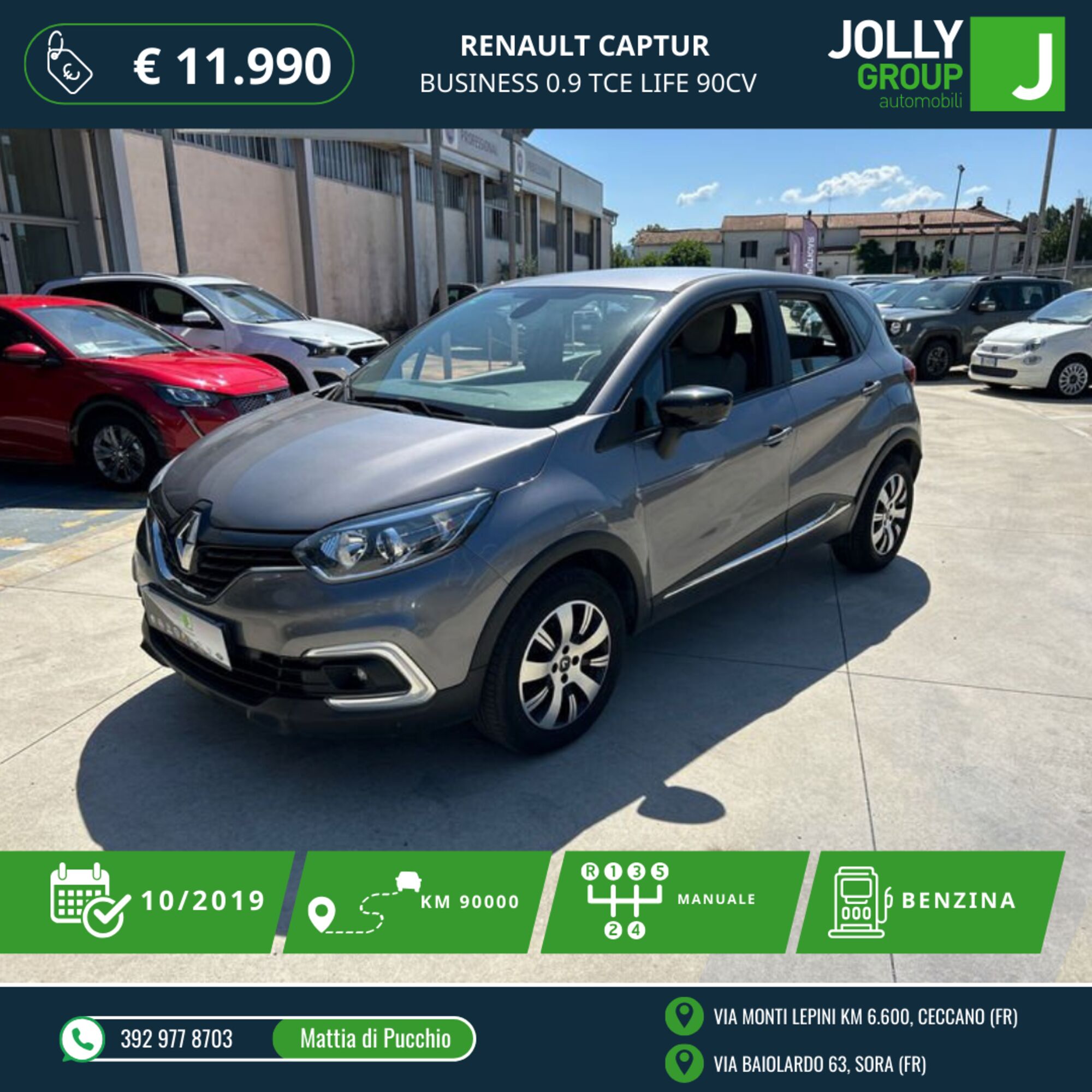 Renault Captur 0.9 TCe 12V 90 CV Start&amp;Stop Life del 2019 usata a Sora