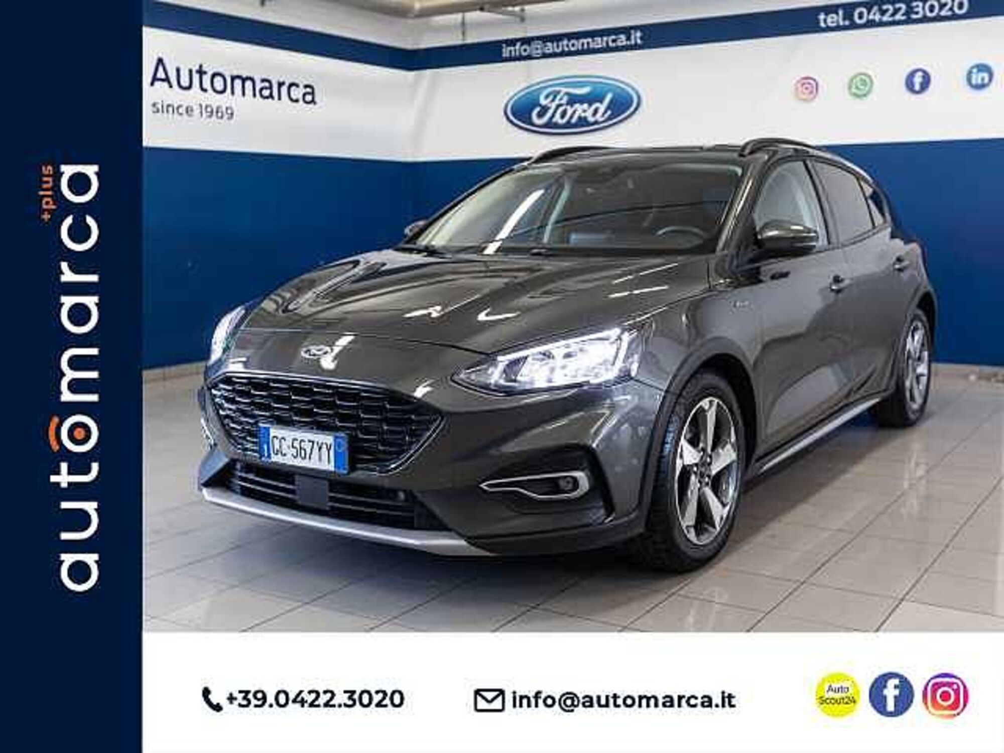 Ford Focus 1.0 EcoBoost 125 CV 5p. Active  del 2020 usata a Silea