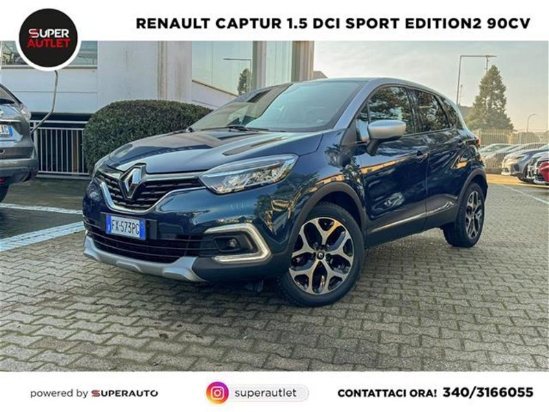 Renault Captur dCi 8V 90 CV Start&Stop Energy Sport Edition2 del 2019 usata a Vigevano
