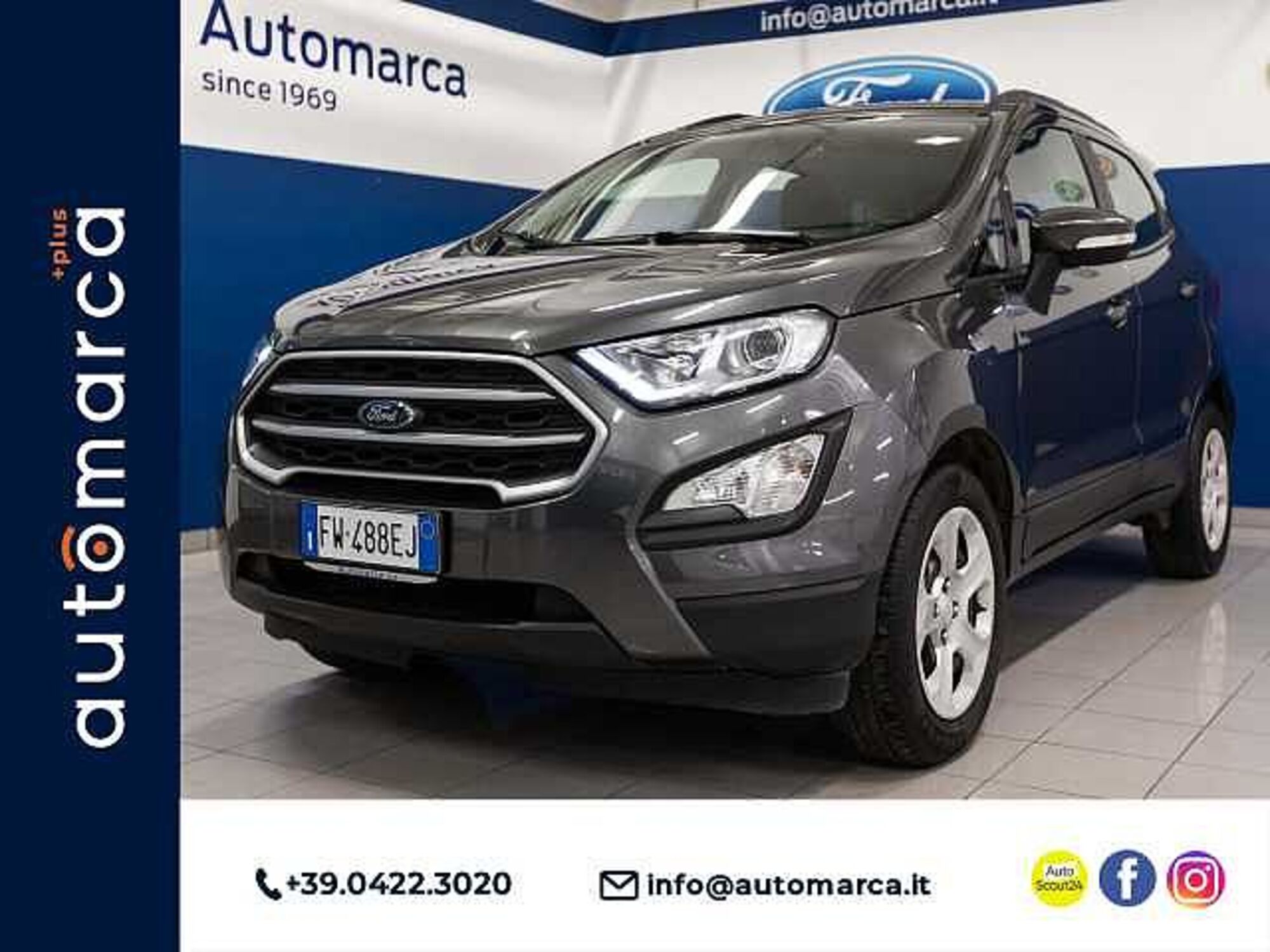 Ford EcoSport 1.0 EcoBoost 100 CV Plus  del 2019 usata a Silea