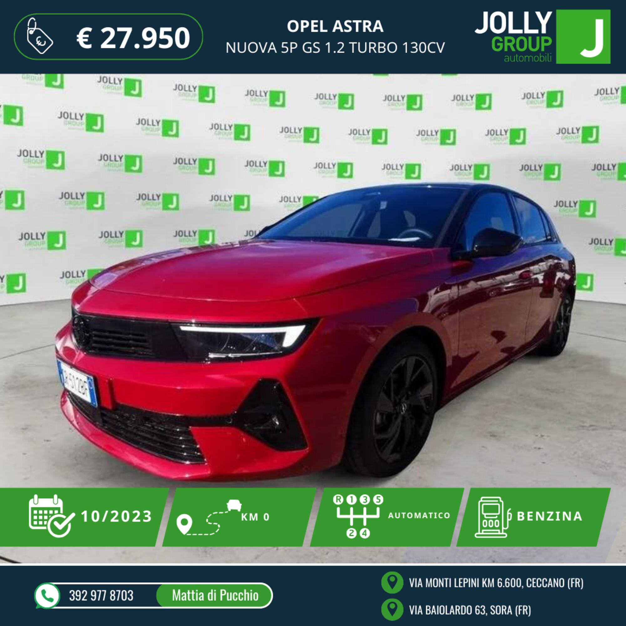 Opel Astra 1.2 Turbo 130 CV AT8 GS Line nuova a Ceccano