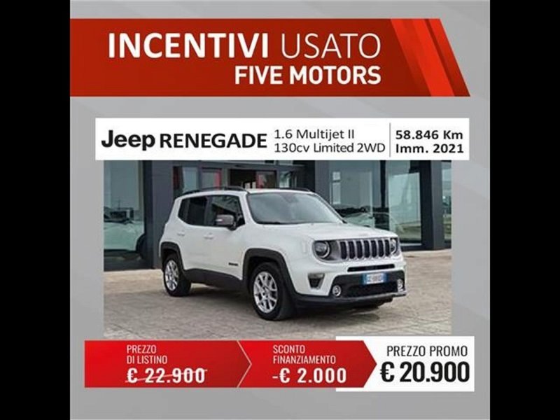 Jeep Renegade 1.6 Mjt 130 CV Limited my 20 del 2021 usata a Brindisi