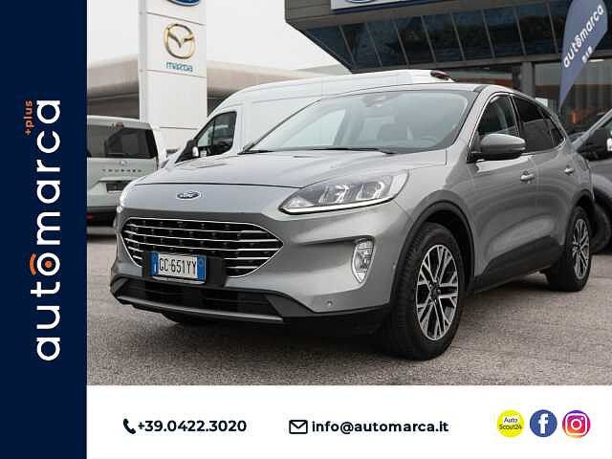 Ford Kuga 1.5 EcoBlue 120 CV aut. 2WD Titanium X del 2020 usata a Silea