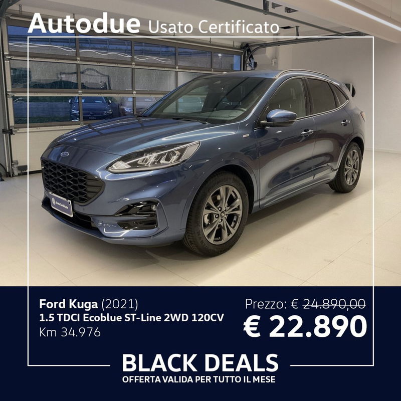 Ford Kuga 1.5 EcoBlue 120 CV 2WD ST-Line  del 2021 usata a Salerno