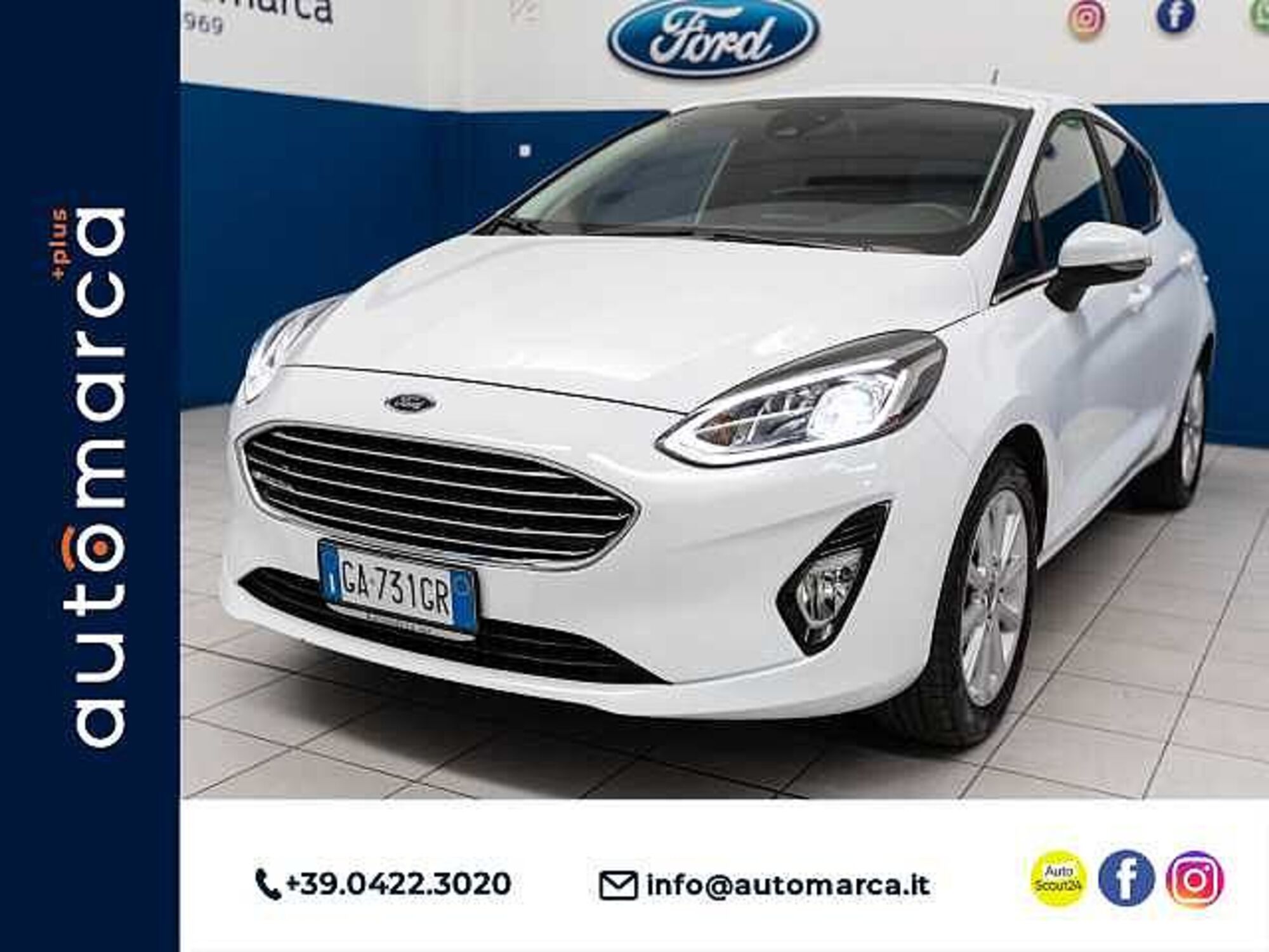 Ford Fiesta 1.1 75 CV GPL 5 porte Titanium  del 2020 usata a Silea