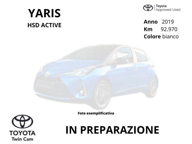 Toyota Yaris 1.5 Hybrid 5 porte Active  del 2019 usata a Latina