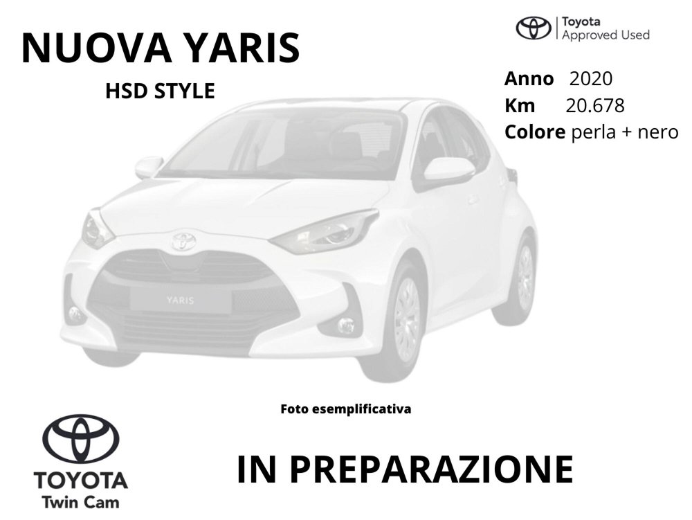Toyota Yaris 1.5 Hybrid 5 porte Style del 2020 usata a Latina