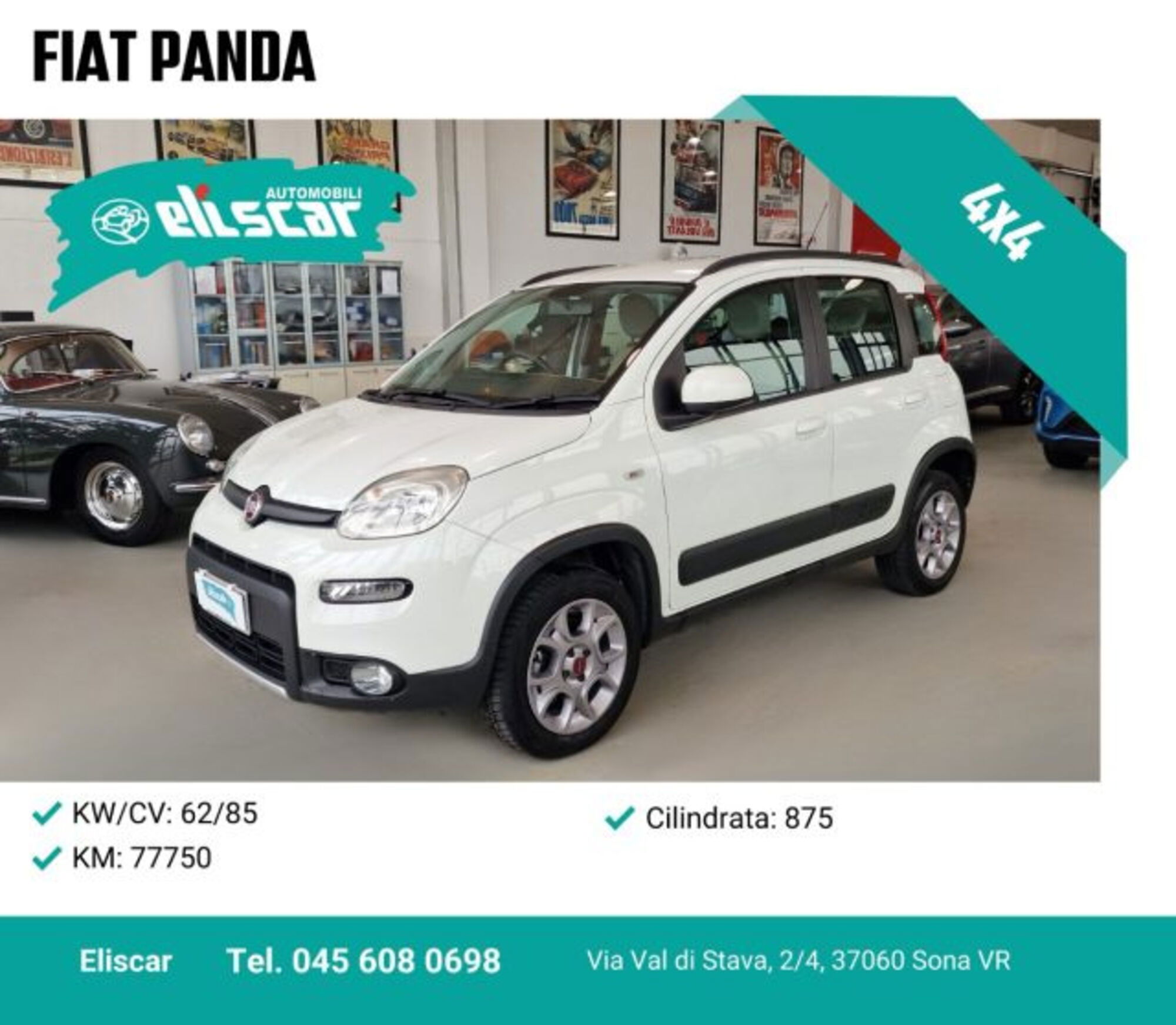 Fiat Panda 0.9 TwinAir Turbo S&amp;S 4x4 Trussardi del 2014 usata a Sona