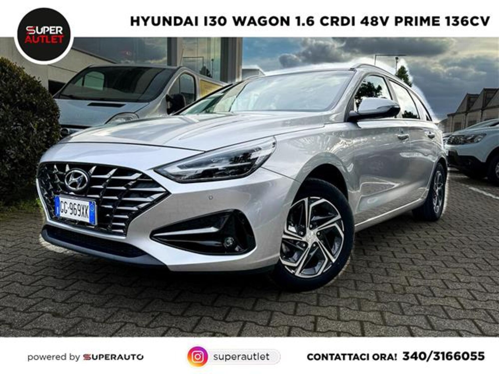 Hyundai i30 Station Wagon 1.6 CRDi 136 CV iMT 48V Prime del 2021 usata a Vigevano