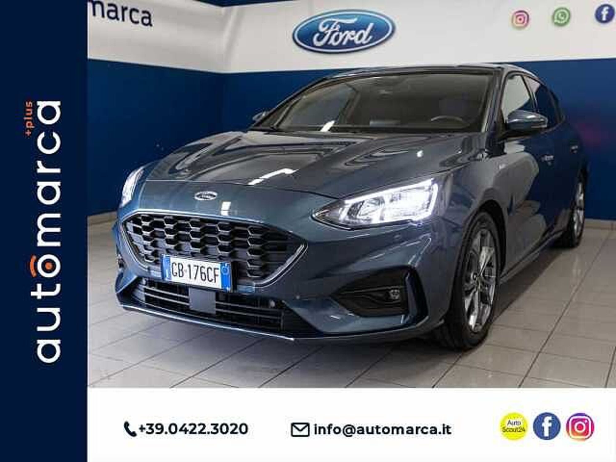 Ford Focus 1.0 EcoBoost 125 CV 5p. ST-Line  del 2020 usata a Silea