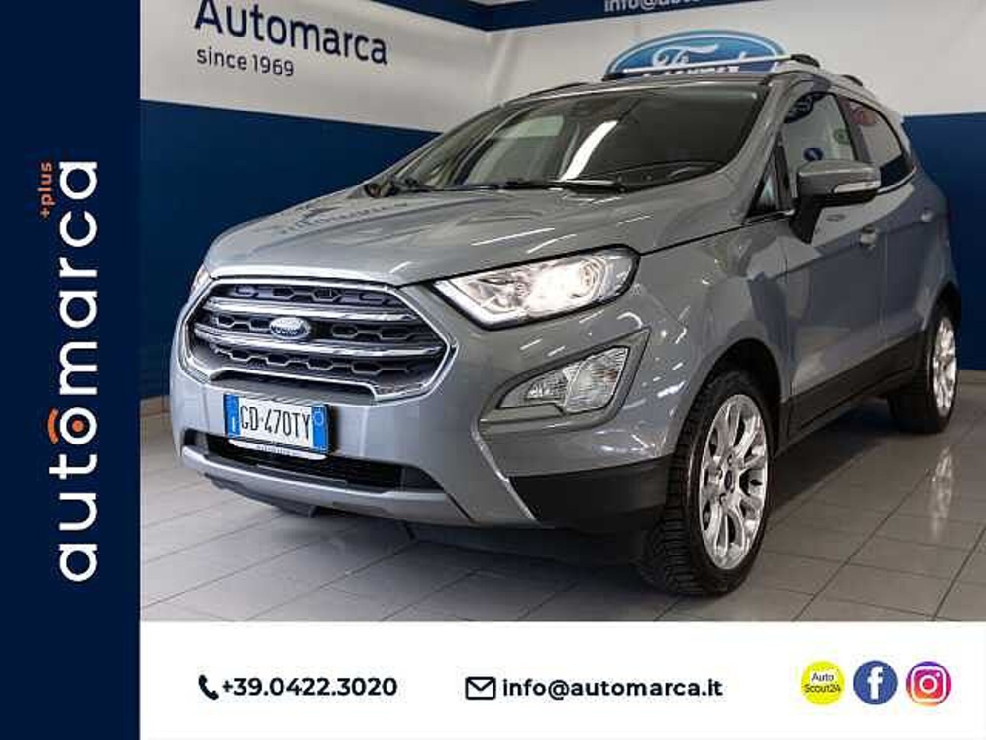 Ford EcoSport 1.0 EcoBoost 125 CV Titanium  del 2021 usata a Silea