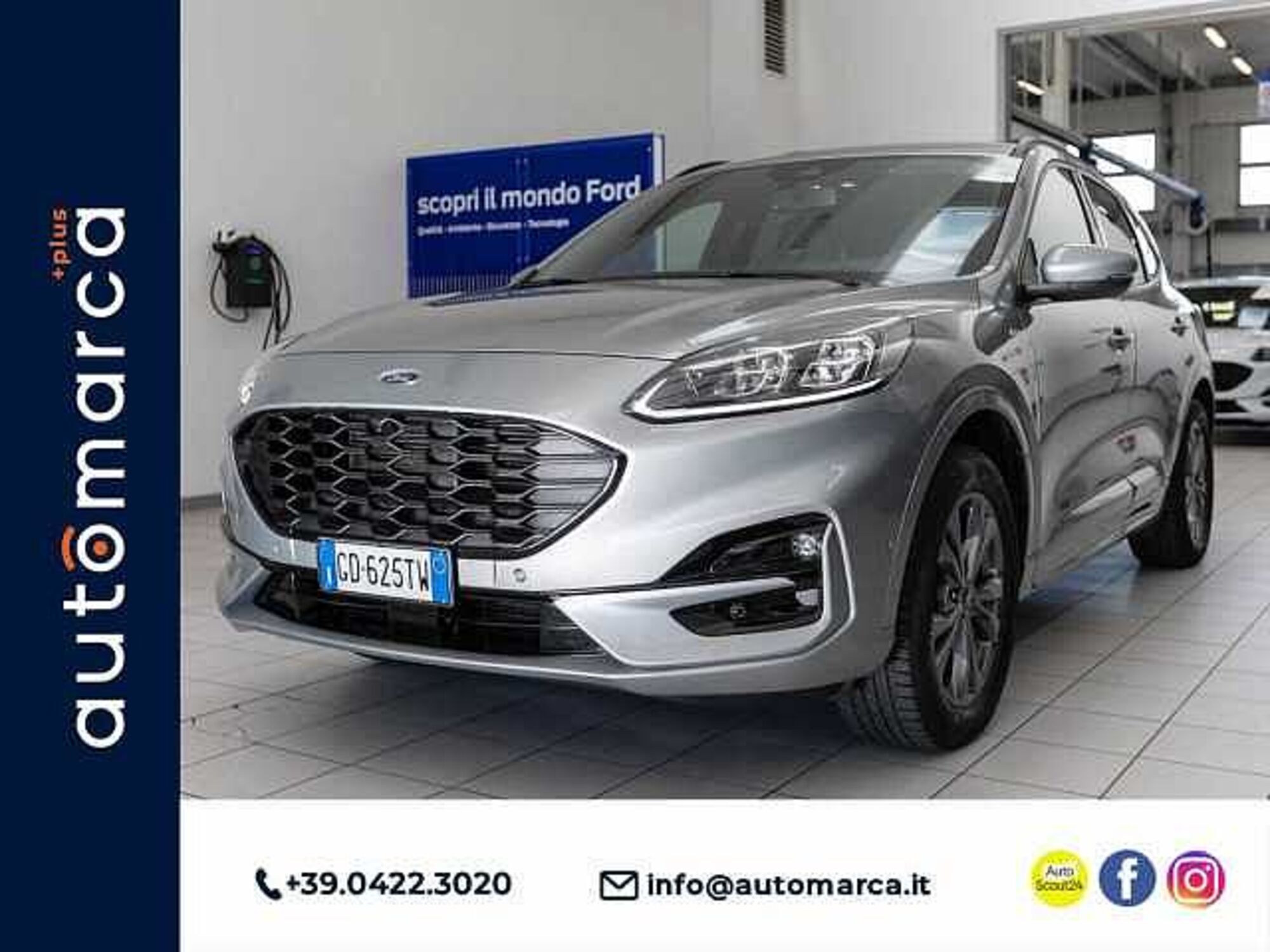 Ford Kuga 2.5 Full Hybrid 190 CV CVT AWD ST-Line X del 2021 usata a Silea