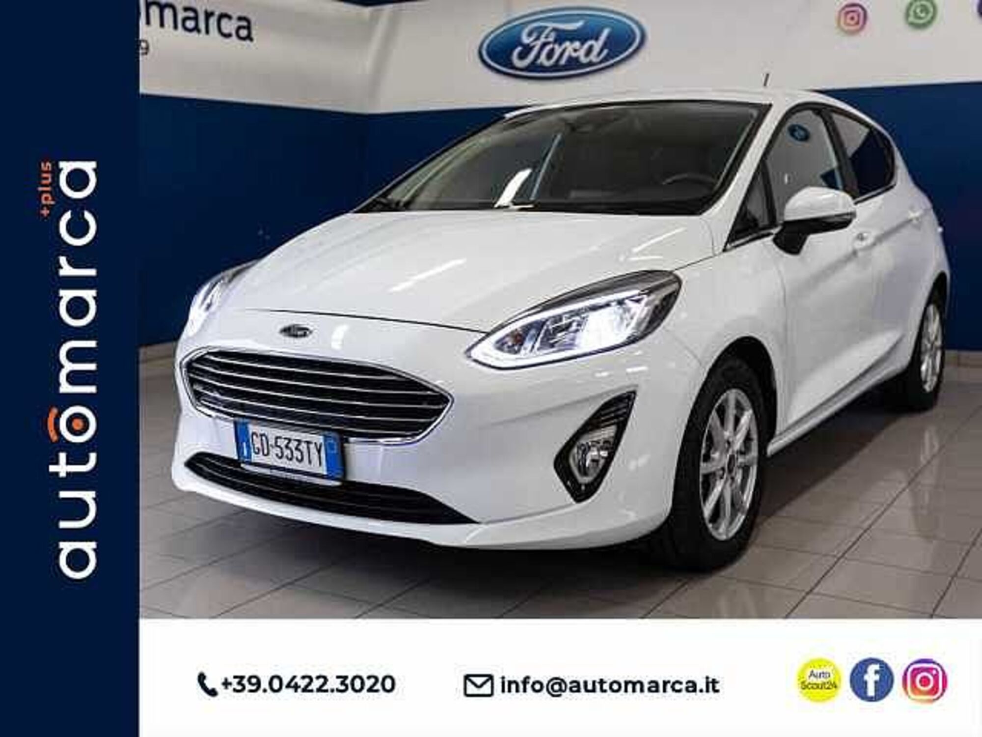 Ford Fiesta 1.0 Ecoboost 125 CV 5 porte Titanium  del 2021 usata a Silea