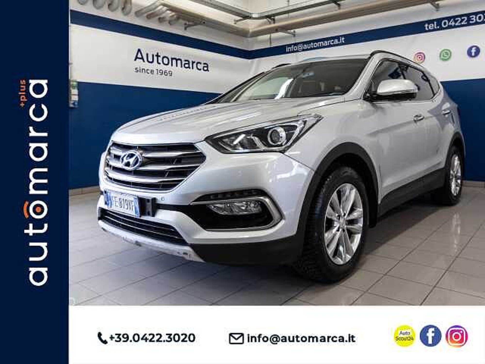 Hyundai Santa Fe 2.0 CRDi 4WD Comfort  del 2016 usata a Silea