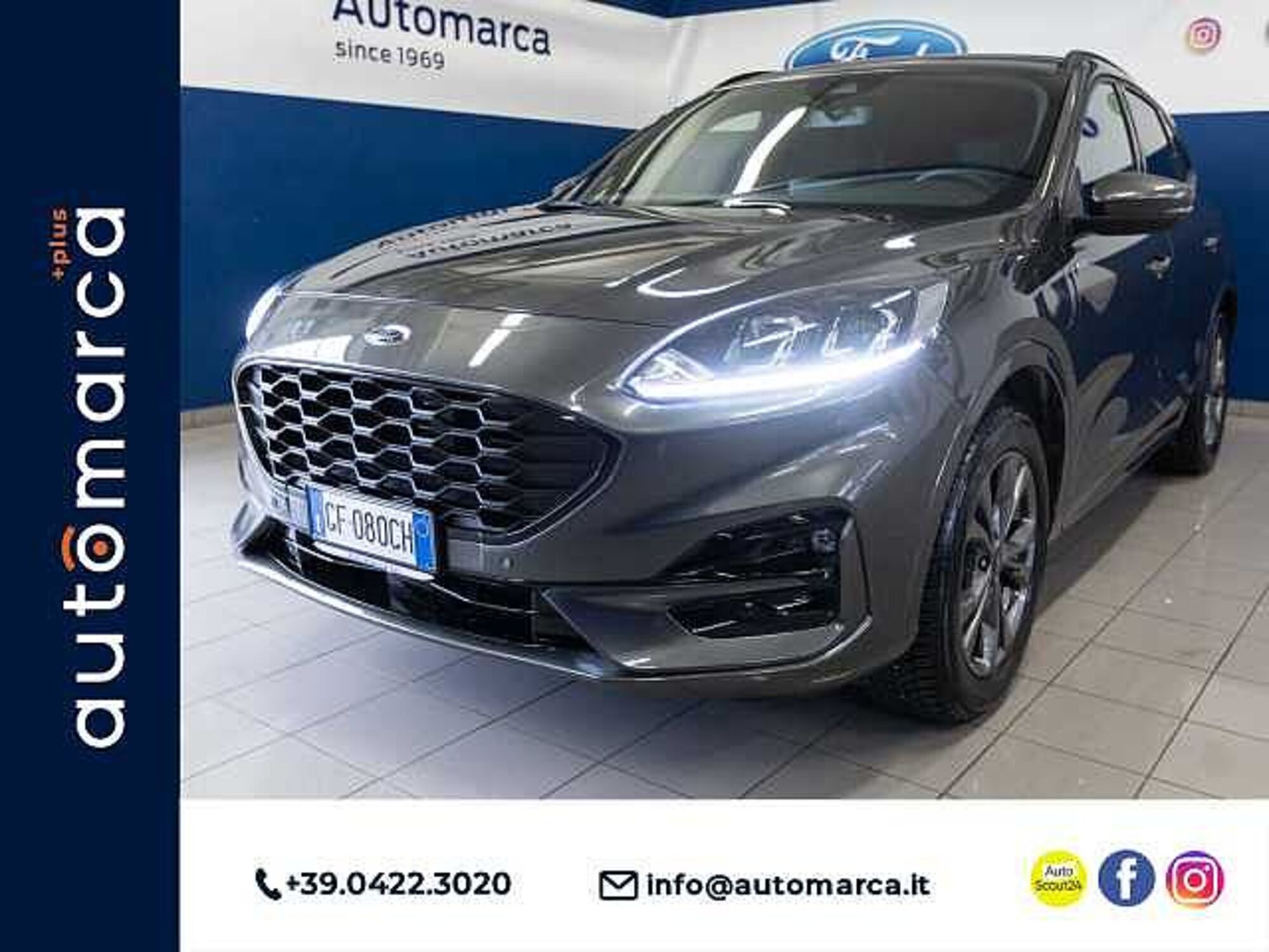 Ford Kuga 2.5 Plug In Hybrid 225 CV CVT 2WD ST-Line  del 2021 usata a Silea