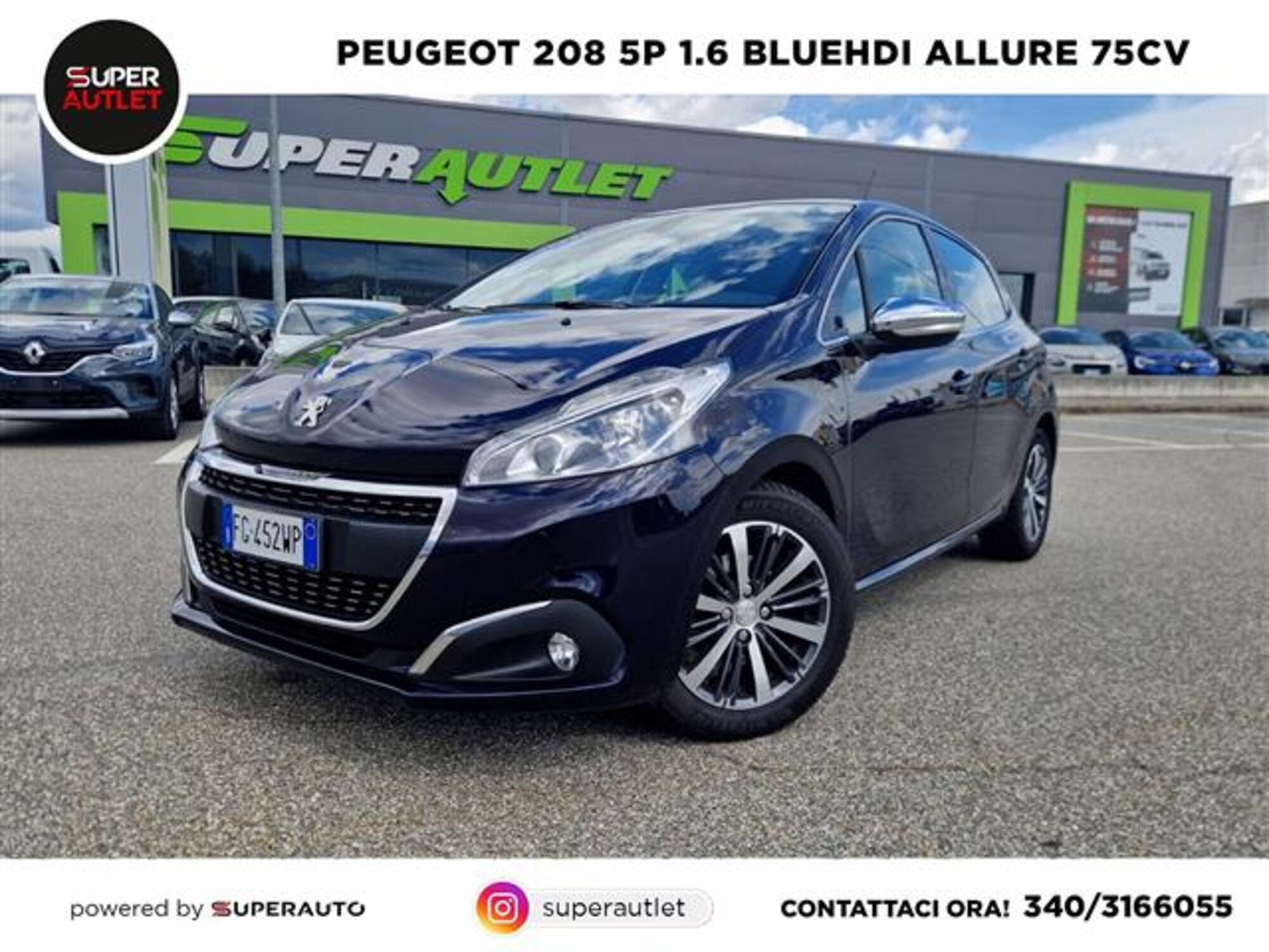 Peugeot 208 75 5 porte Allure  del 2017 usata a Vigevano