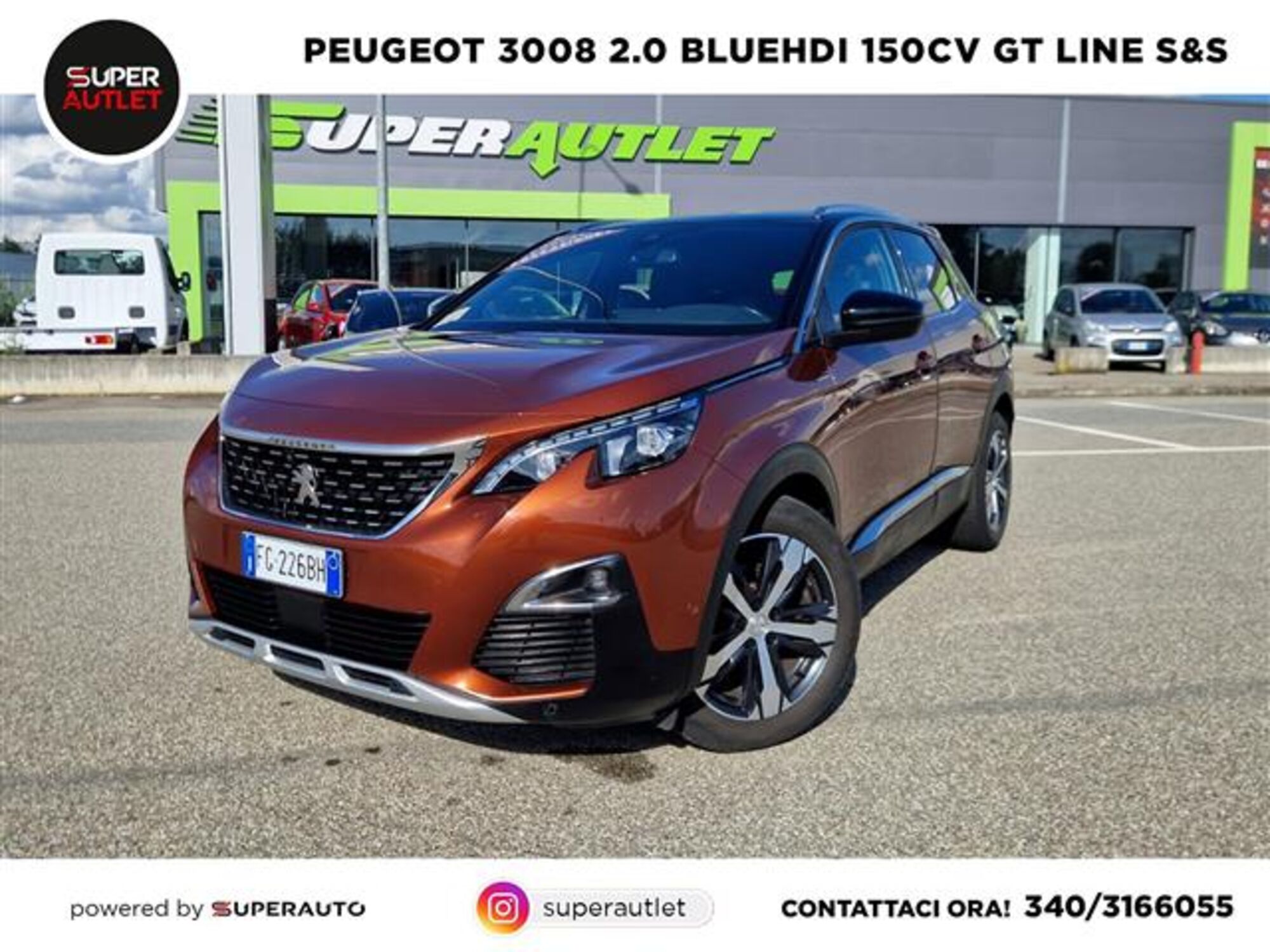 Peugeot 3008 BlueHDi 150 S&amp;S GT Line del 2016 usata a Vigevano