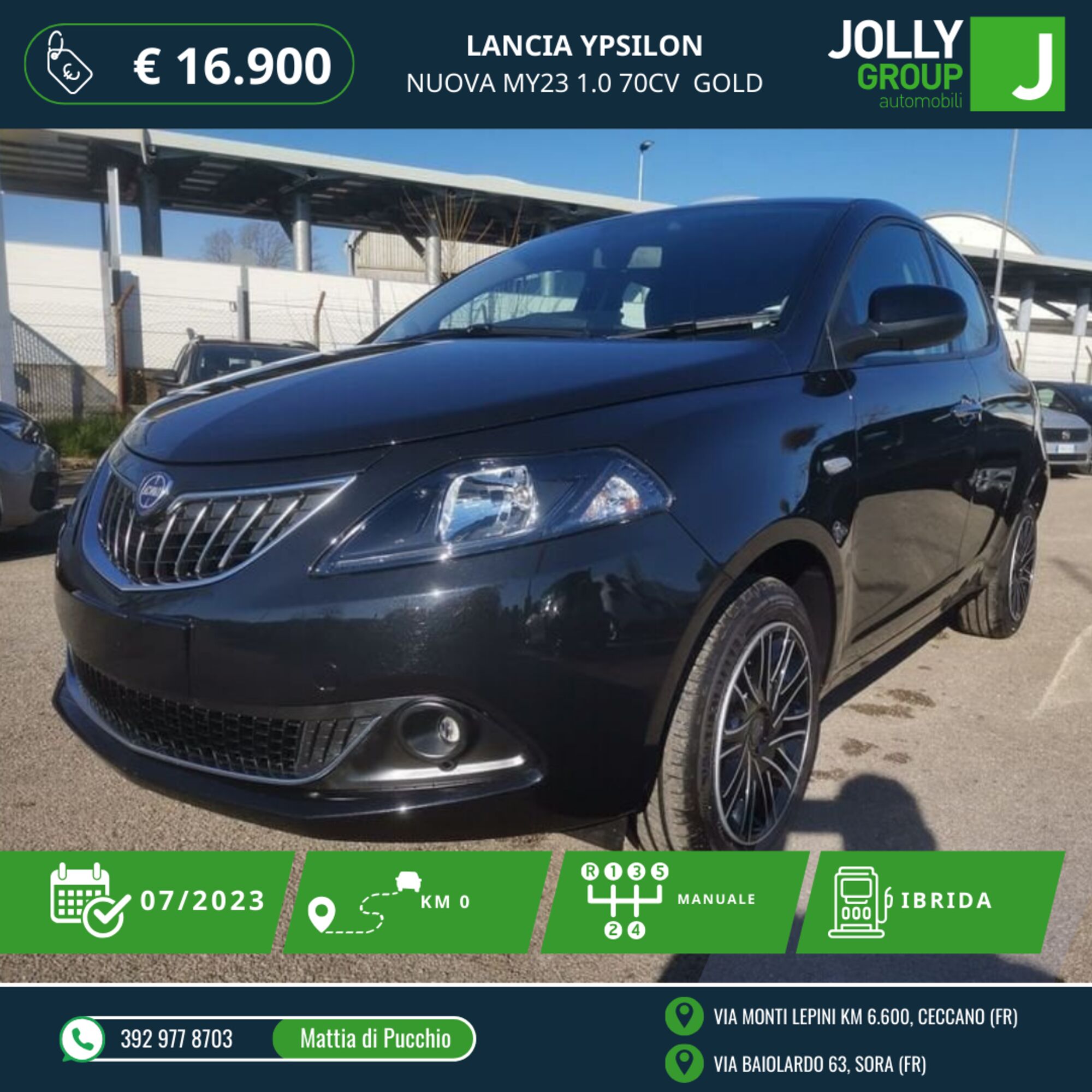 Lancia Ypsilon 1.0 FireFly 5 porte S&amp;S Hybrid Ecochic Gold  nuova a Ceccano