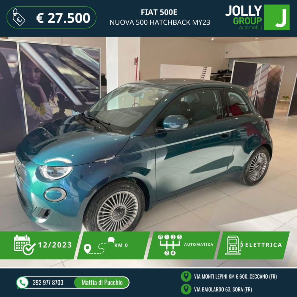 Fiat 500e nuova a Frosinone