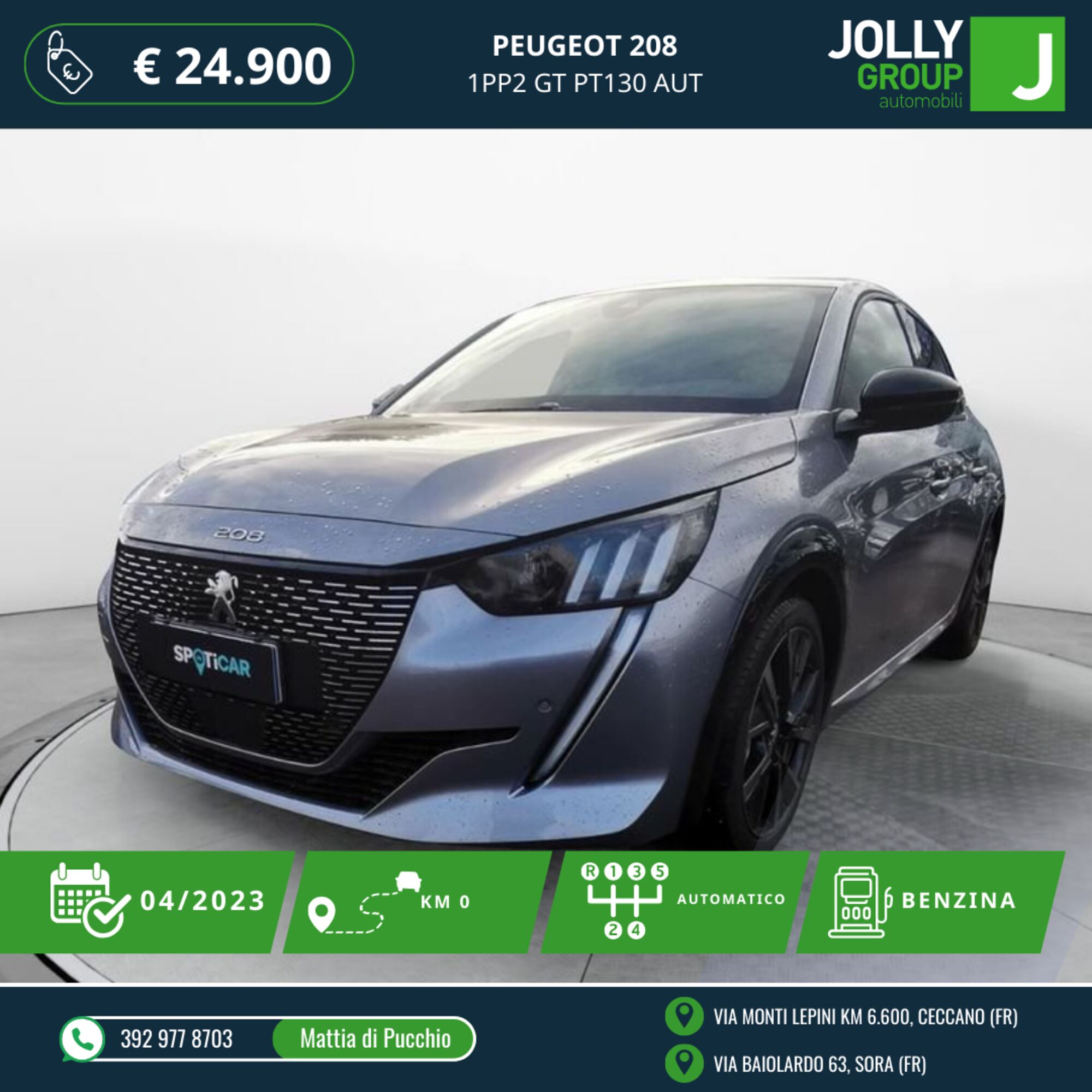 Peugeot 208 PureTech 130 Stop&amp;Start EAT8 5 porte GT  nuova a Ceccano