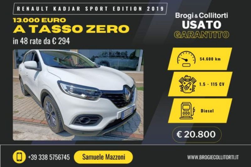 Renault Kadjar dCi 8V 115CV EDC Sport Edition2 del 2020 usata a Empoli