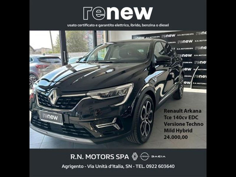 Renault Arkana 1.3 mild hybrid Techno 140cv edc del 2023 usata a Agrigento