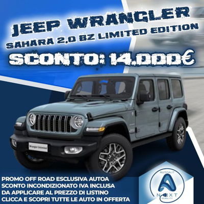 Jeep Wrangler Unlimited 2.0 Turbo Sahara  nuova a Sassari