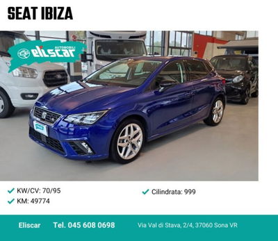 SEAT Ibiza 1.0 ecotsi FR 95cv del 2019 usata a Sona