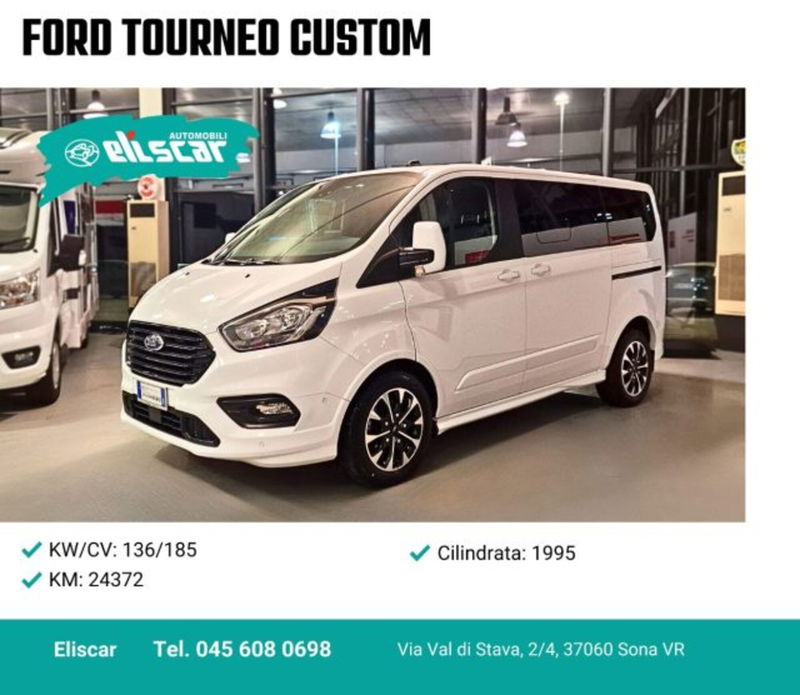 Ford Tourneo Custom 320 2.0 EcoBlue 185CV MHEV PC c/sollev. Tit.  del 2022 usata a Sona