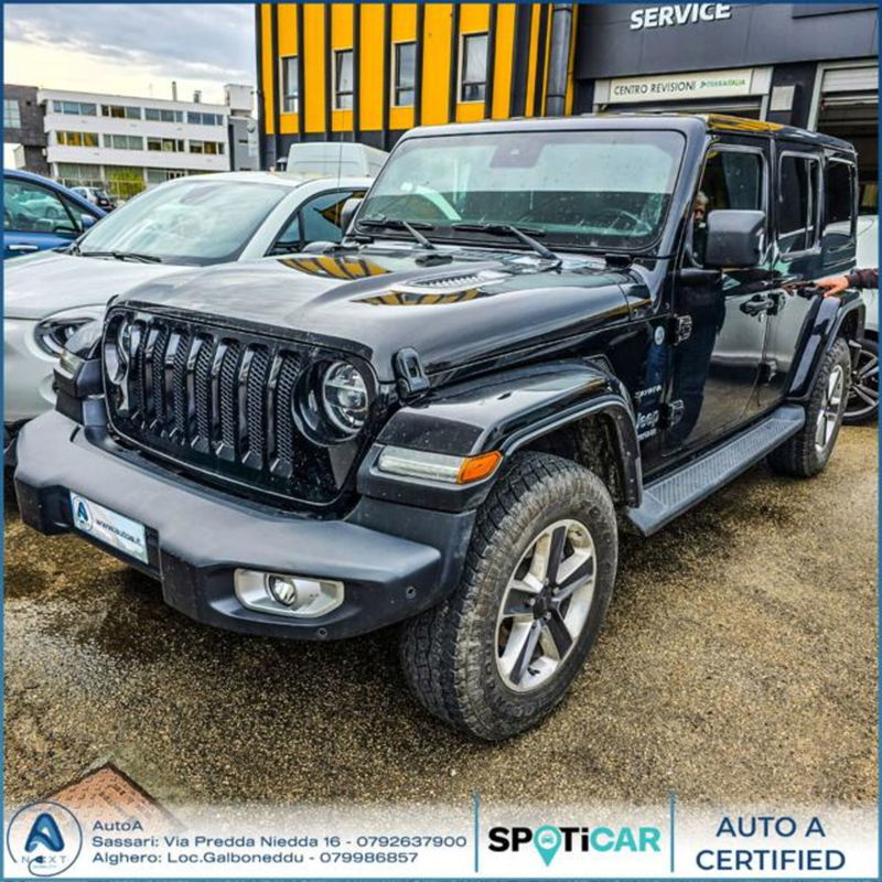 Jeep Wrangler Unlimited 2.2 Mjt II Sahara del 2020 usata a Sassari