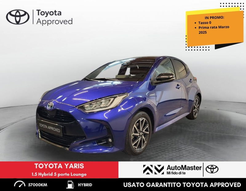 Toyota Yaris 1.5 Hybrid 5 porte Lounge del 2020 usata a Ferrara