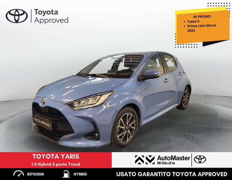 Toyota Yaris 1.5 Hybrid 5 porte Trend del 2020 usata a Ferrara