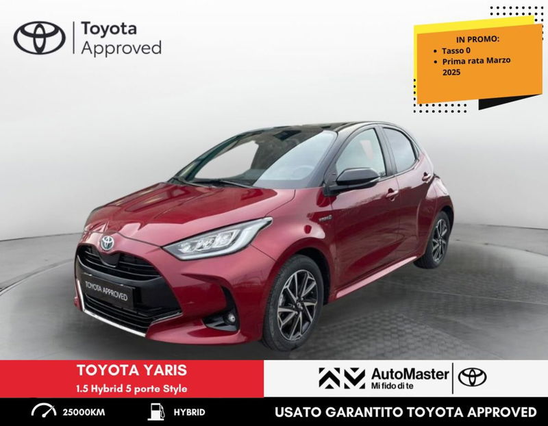 Toyota Yaris 1.5 Hybrid 5 porte Style del 2021 usata a Rovigo