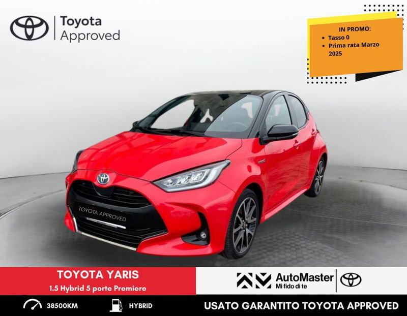 Toyota Yaris 1.5 Hybrid 5 porte Premiere del 2020 usata a Rovigo