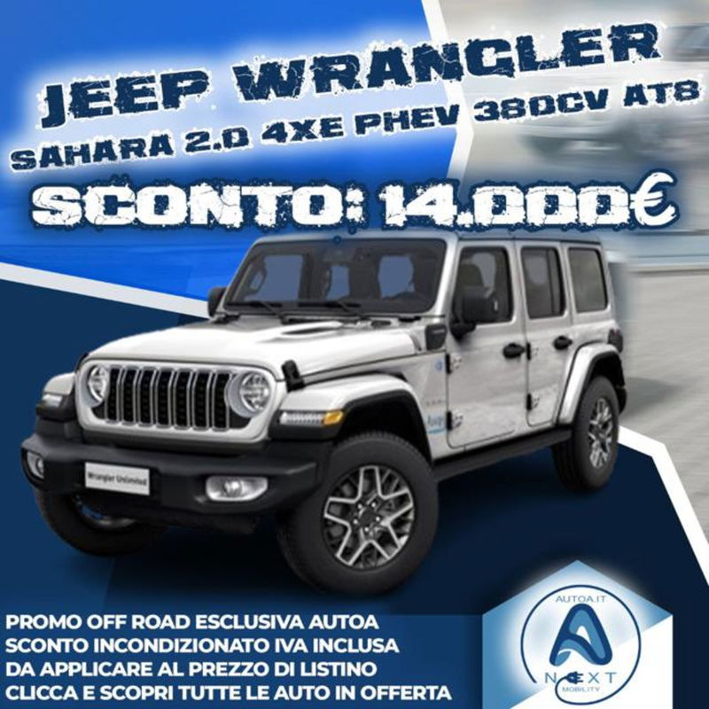 Jeep Wrangler Unlimited 2.0 Turbo Sahara  nuova a Sassari