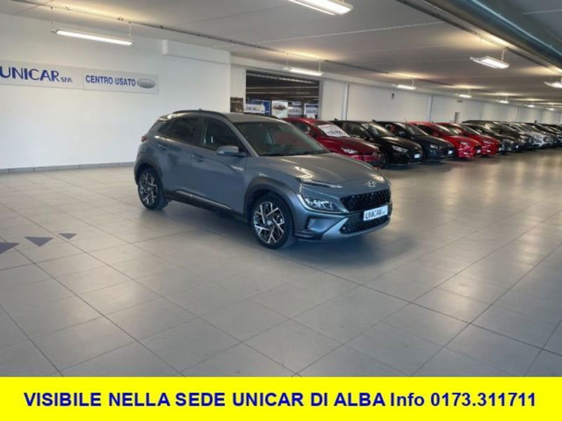 Hyundai Kona HEV 1.6 DCT XLine del 2021 usata a Alba