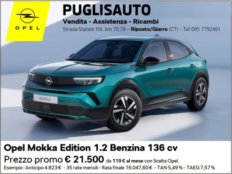 Opel Mokka 1.2 Edition s&s 136cv nuova a Belpasso Opel Mokka 1.2 Edition s&s 136cv nuova a Belpasso