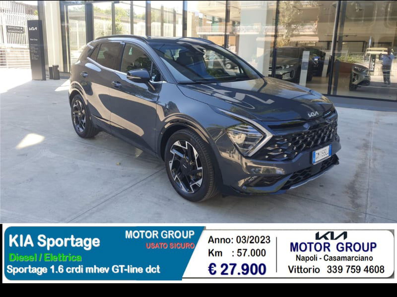 Kia Sportage 1.6 crdi mhev GT-line Plus dct del 2023 usata a Casamarciano