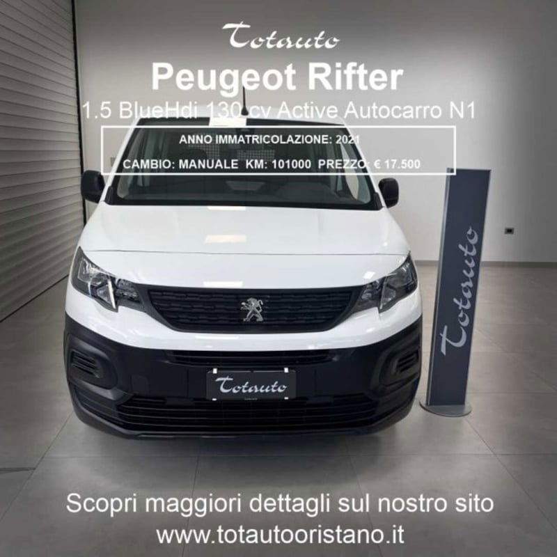 Peugeot Rifter BlueHDi 130 S&S Active Standard del 2021 usata a Ghilarza