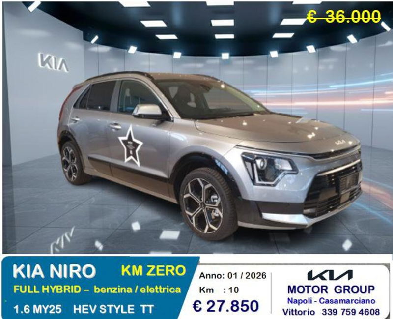 Kia Niro 1.6 GDi DCT HEV Style nuova a Casamarciano