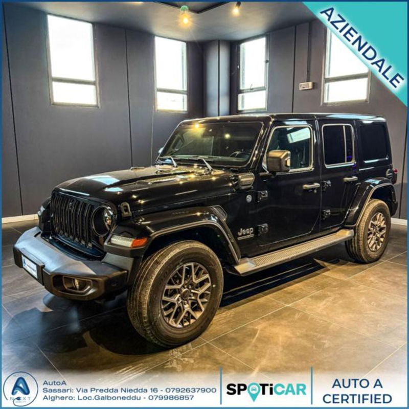Jeep Wrangler Unlimited 2.0 PHEV ATX 4xe Sahara del 2021 usata a Sassari