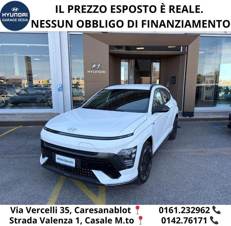 Hyundai Kona 64,8 kWh N Line c/pompa calore nuova a Caresanablot