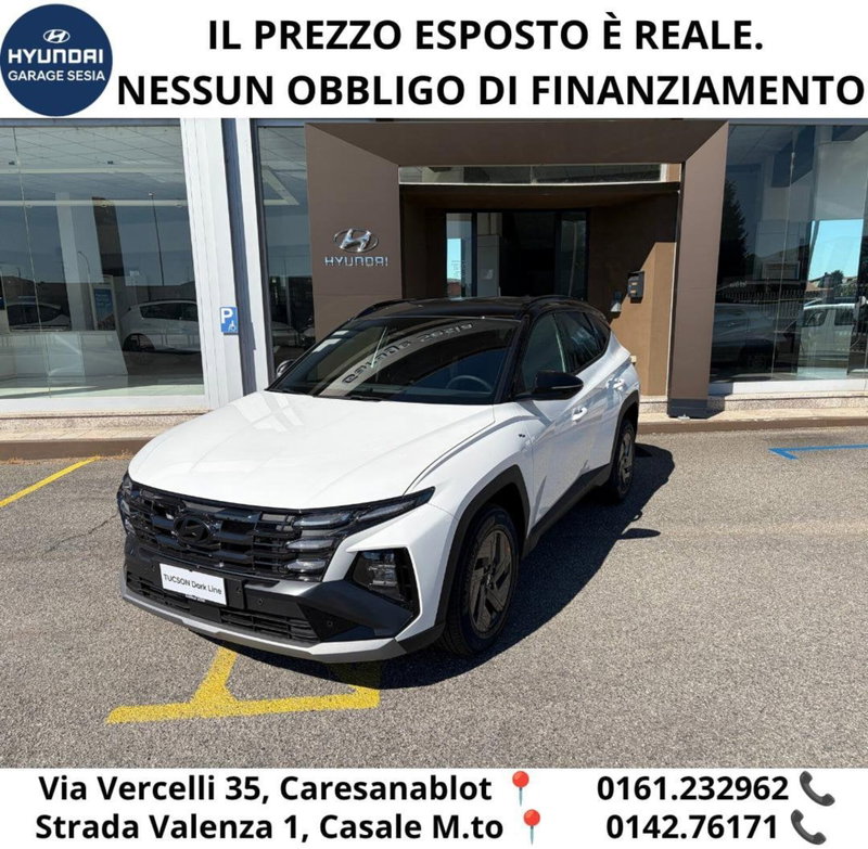 Hyundai Tucson 1.6 t-gdi Dark Line 2wd dct nuova a Caresanablot