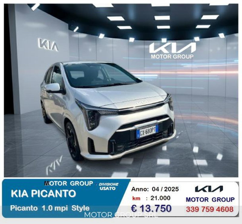 Kia Picanto 1.0 12V 5 porte AMT Style del 2025 usata a Casamarciano