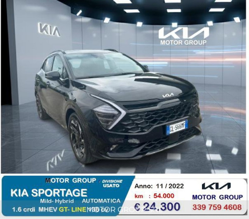 Kia Sportage 1.6 crdi mhev GT-line Plus dct del 2022 usata a Casamarciano